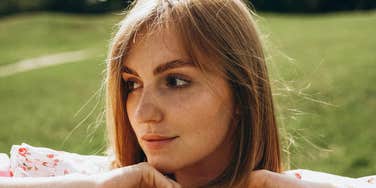 Unbothered woman has happy life.