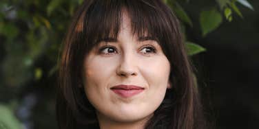 Woman has peaceful life.