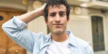 chronically lying man caught looking stunned