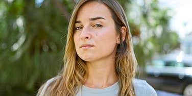 annoyed woman who is highly intellectual