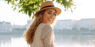 smiling european woman