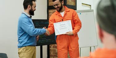 inmate getting ready to leave prison