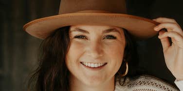 Woman is a happy person.