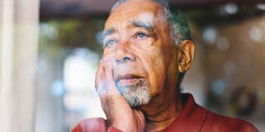 intelligent older gentleman thinking about the lessons he learned too late in life