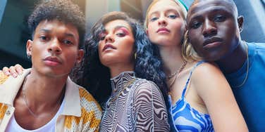 group of young Gen Z friends looking confused