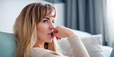 woman thinking about the deep state