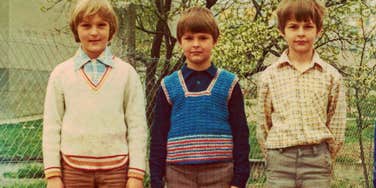 kids in the 1970s standing outside together learning life lessons