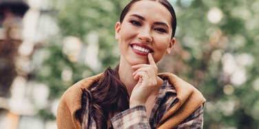 socially intelligent woman smiling