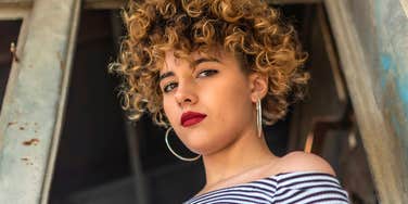 woman with high standards standing outside