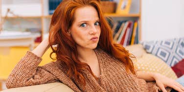 woman grossed out as a guest in someone's unmaintained home