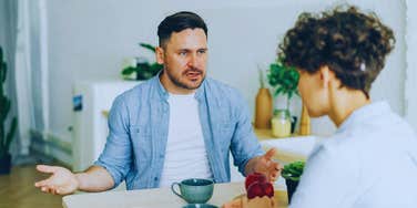 dad who doesn't understand why his wife is upset