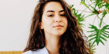 woman with i got this energy calm confidence composed expression