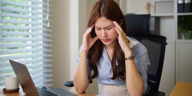 frustrated worker forced to return to the office