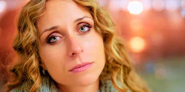 woman who doesn't respect men looking serious and annoyed