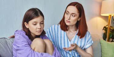 mom trying to take her teen daughter's phone as punishment