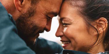 Couple has a moment of love.