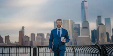 businessman working in New York