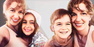 The author with each of her children, capturing the 'focused bonding' habits that help part-time parents overcome societal guilt and burnout.