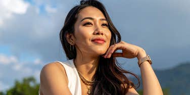 Woman lives simpler life.