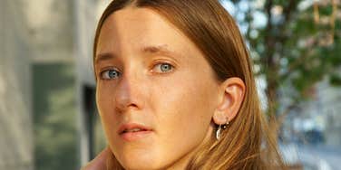 Woman has emotional strength.