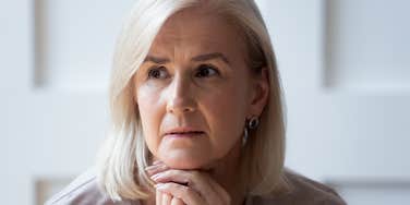 Woman realized she has been performing her smile.