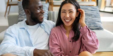 Smart woman who respects masculine and feminine polarity with a man