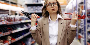 woman who needs help from a man around the house