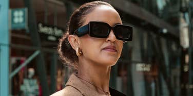 Woman stops caring what other people think.