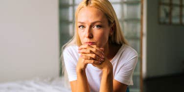 woman with bad habits getting older much faster than everyone else