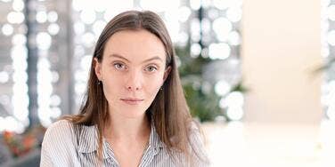 Woman who judges people looking wry