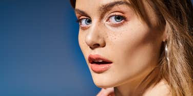 woman with pretty, vibrant eyes