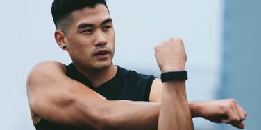 Man skips meeting for a workout.