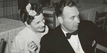 Black-and-white hollywood couple.