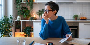 woman worried about her retirement savings