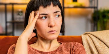 woman feeling worried that she surrounds herself with the wrong people