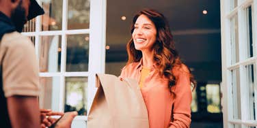 woman who orders doordash more than once a week