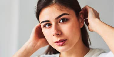 pensive and quiet woman with a rare personality