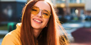 confident woman about to welcome good fortune into her life