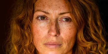 sad woman zoning out experiencing spiritual psychosis