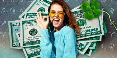 zodiac signs abundance luck April 22 2026