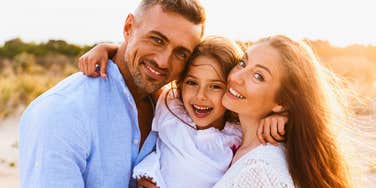 happy family enjoying the summer together
