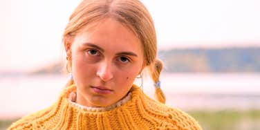 emotionally immature woman avoiding accountability looking serious