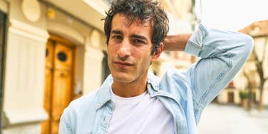awkward man making conversations weird with his mannerisms