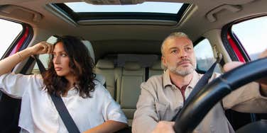 passenger arguing with a narcissistic driver