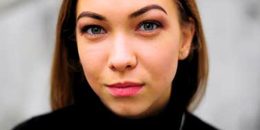 awkward and gifted woman feeling confident about her life