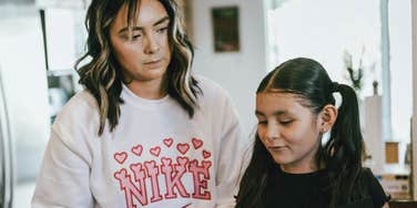 Mother has to explain to child that grandparents are getting a divorce.