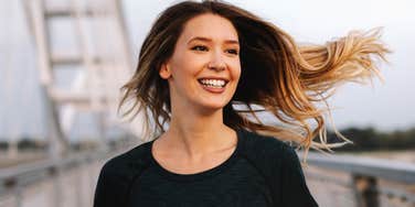 Woman lives a good life.