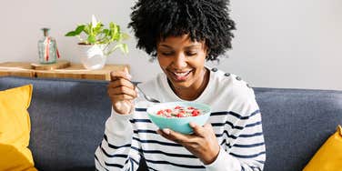 woman keeping her brain strong with her breakfast routine