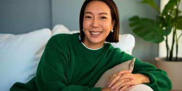 homebody woman enjoying spending time at home