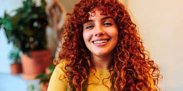 happy woman smiling feeling listened to her entire life